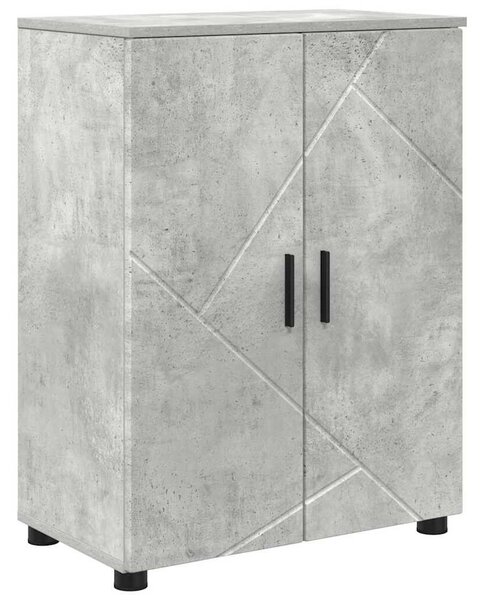 Fürdőszoba Székény ajtóval Beton szürke 60 x 35 x 80 cm Faanyag