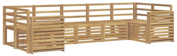 VidaXL Kültéri kanapé szett 7 pcs Fehér 304 x 132,5 x 73 cm
