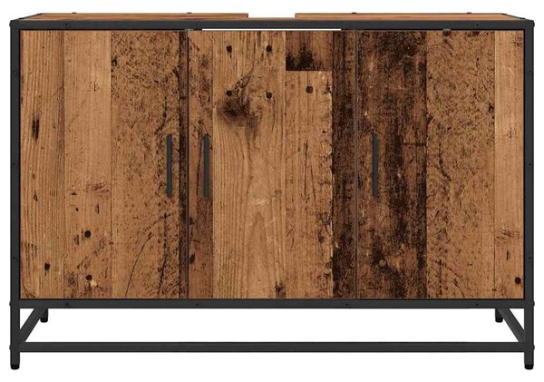 Fürdőszobai mosdószekrény Régi fa 90 x 33 x 60 cm Faanyag