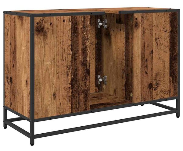 Fürdőszobai mosdószekrény Régi fa 90 x 33 x 60 cm Faanyag