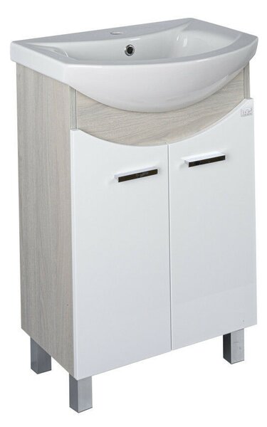 TMP ZX 55 - SONOMA - álló fürdőszobabútor - Sanovit ZENON - 6055 porcelán mosdóval - 55 x 44 cm