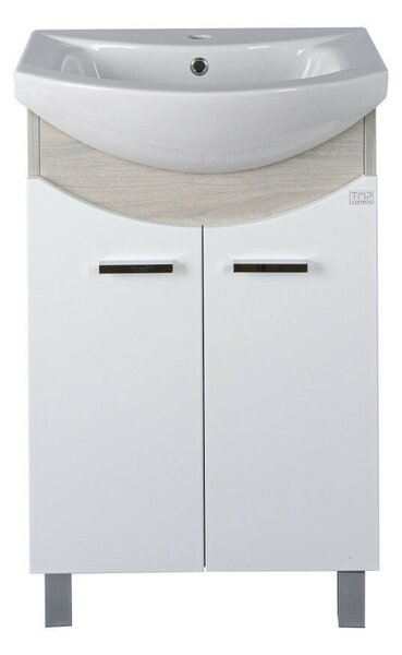 TMP ZX 55 - SONOMA - álló fürdőszobabútor - Sanovit ZENON - 6055 porcelán mosdóval - 55 x 44 cm