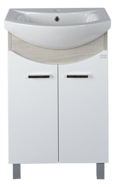 TMP ZX 55 - SONOMA - álló fürdőszobabútor - Sanovit ZENON - 6055 porcelán mosdóval - 55 x 44 cm