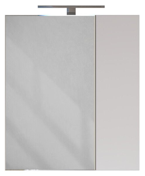 Piramida AKVA 60 R Tükrös fürdőszobai szekrény -2 ajtós kivitel - LED világítással - 60 x 69 x 13 cm
