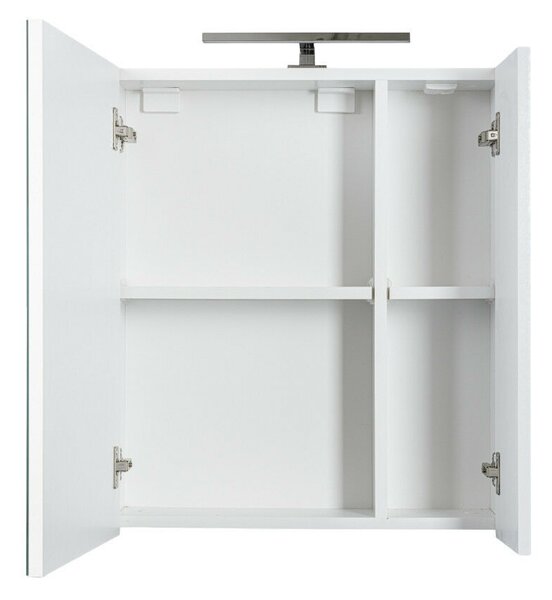 Piramida AKVA 60 R Tükrös fürdőszobai szekrény -2 ajtós kivitel - LED világítással - 60 x 69 x 13 cm