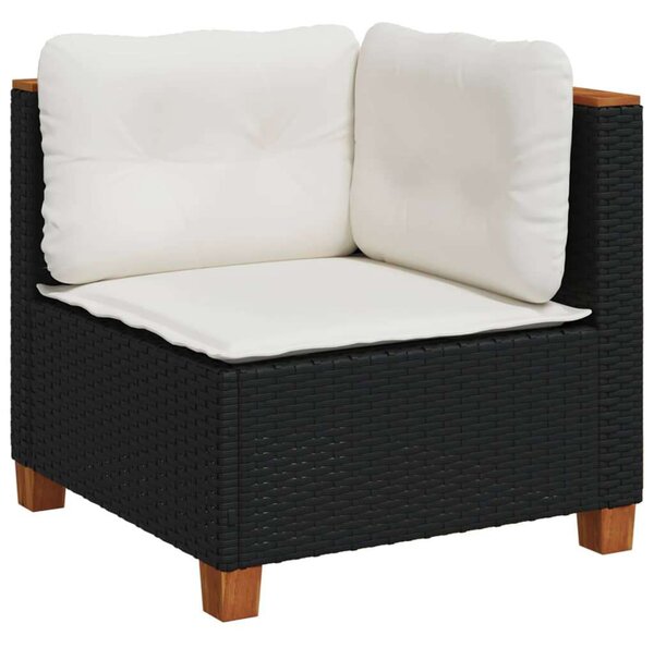 VidaXL Polyrattan Kerti Ülőgarnitúra - 8 részes - Fekete