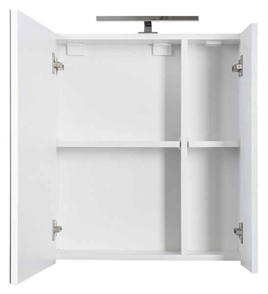 Piramida AKVA 60 R Tükrös fürdőszobai szekrény -2 ajtós kivitel - LED világítással - 60 x 69 x 13 cm