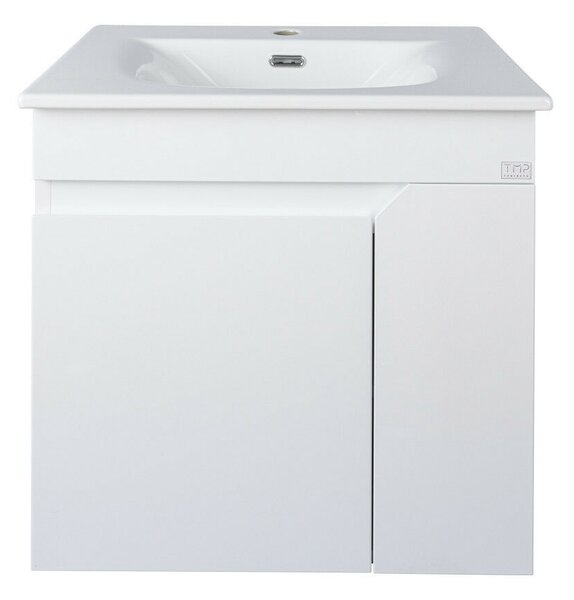 TMP VISION 60 fali függesztett fürdőszobai bútor - SKY E-8099-60 porcelán mosdóval - 61 x 46 x 56 cm