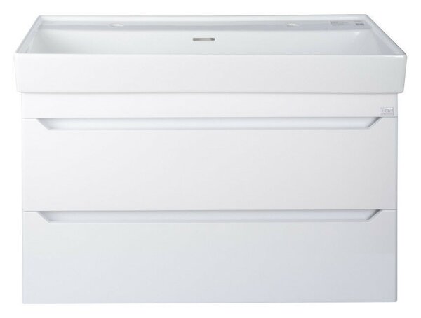 TMP SHARP 100 fali fürdőszobabútor - CeraStyle SHARP - 37600 DUPLA csaplyukas mosdóval - 100 x 48 cm