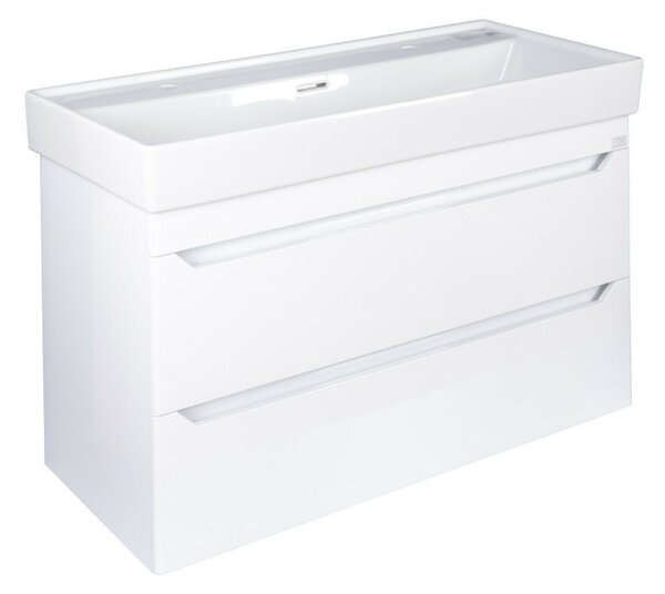 TMP SHARP 100 fali fürdőszobabútor - CeraStyle SHARP - 37600 DUPLA csaplyukas mosdóval - 100 x 48 cm