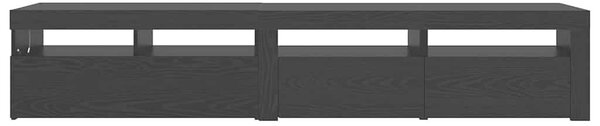 TV Szekrények 2 pcs Musta tammi 210 x 35 x 40 cm Faanyag