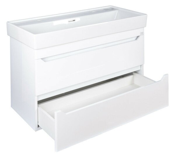 TMP SHARP 100 fali fürdőszobabútor - CeraStyle SHARP - 37600 DUPLA csaplyukas mosdóval - 100 x 48 cm