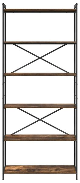 VidaXL Könyvespolc Füstölt tölgy 80 x 30 x 189,5 cm Faanyag