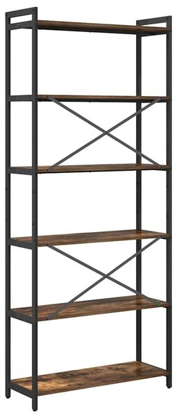 VidaXL Könyvespolc Füstölt tölgy 80 x 30 x 189,5 cm Faanyag
