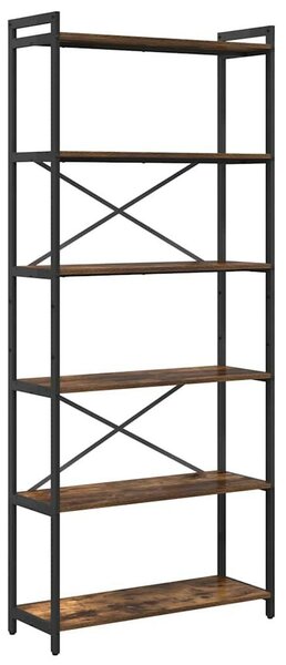 VidaXL Könyvespolc Füstölt tölgy 80 x 30 x 189,5 cm Faanyag