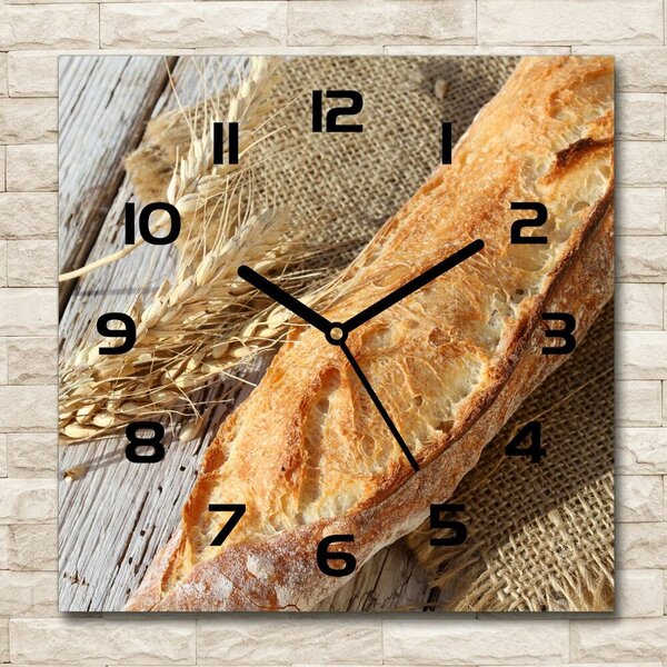 Négyzet alakú üvegóra Friss baguette
