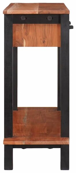 Konzolasztal fiókkal Barna 110 x 30 x 75 cm tömör akácfa
