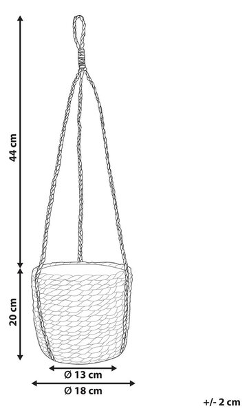 Virágcserép RUFFE Tengerifű 18 cm Természetes