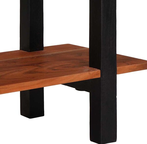 Konzolasztal fiókkal Barna 110 x 30 x 75 cm tömör akácfa