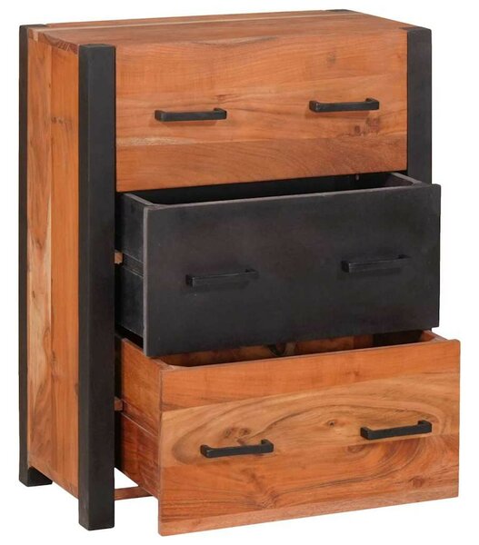 Buffetek és oldalszekrények Barna 55 x 30 x 75 cm tömör akácfa