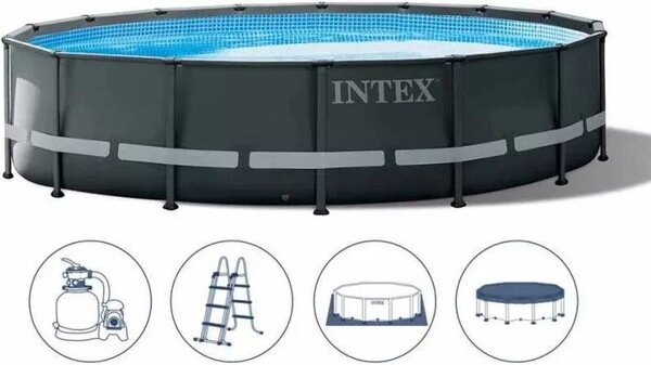 Intex 26326 Ultra Frame medence készlet 488x122cm homokszűrővel