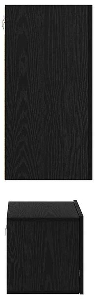 TV szekrény garnitúra 3 pcs Musta tammi 60 x 30 x 30 cm Faanyag