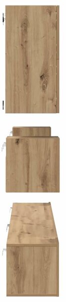 TV szekrény garnitúra 8 pcs kézműves tölgy 100 x 30 x 30 cm