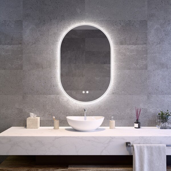Welland Venice LED tükör - fényerő + színhőfok állítás + páramentesítő- 60 x 90 cm