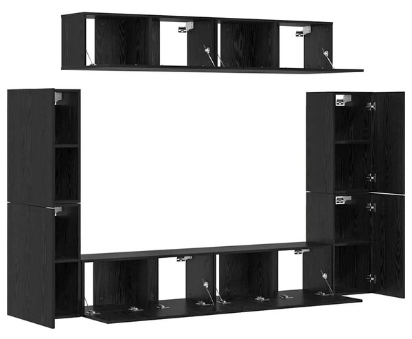 TV szekrény garnitúra 8 pcs Musta tammi 80 x 30 x 30.5 cm