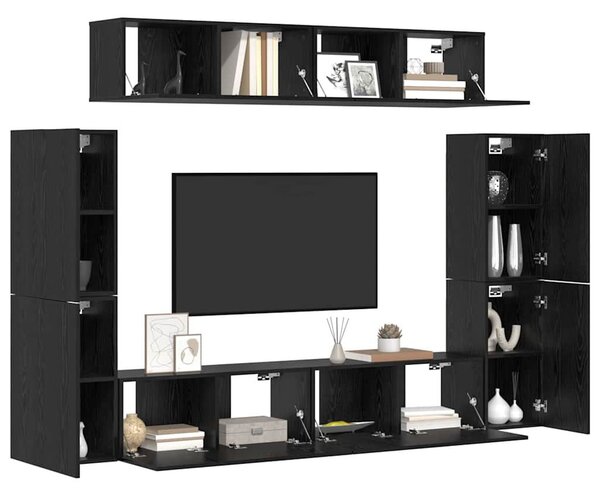 TV szekrény garnitúra 8 pcs Musta tammi 80 x 30 x 30.5 cm