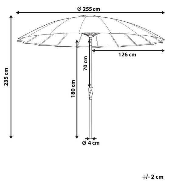 Napernyő 255 cm BAIA Smaragdzöld