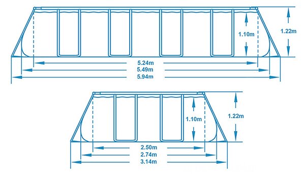 Bestway kerti keret medence 549 x 274 x 122 cm 17in1 56710