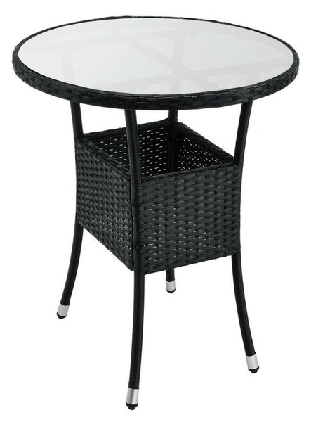 Bayamo polyrattan balkonszett kávézó szett 2 személyes fekete-krém 200192