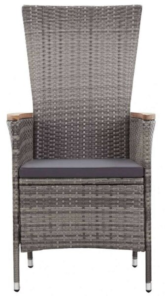 Polyrattan Kerti Ülőgarnitúra - 3 részes - Szürke