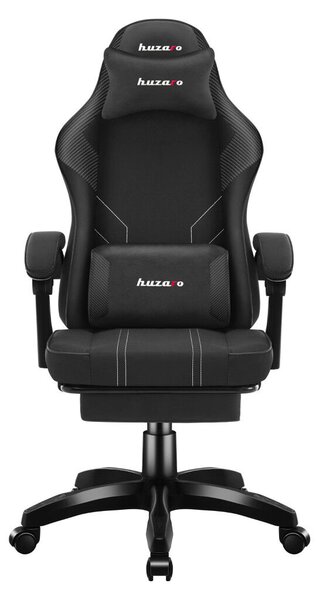 Gamer szék Space lábtartóval Carbon fekete