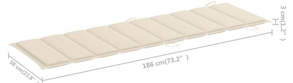 VidaXL Akácfa Napozóágy - 184cm