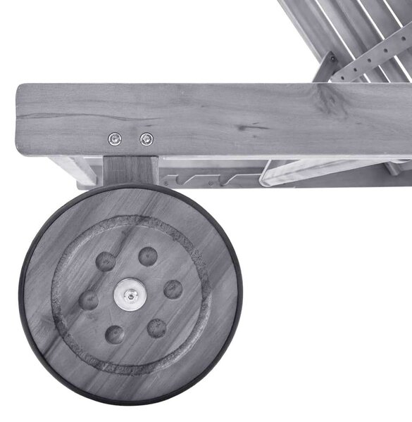 VidaXL Akácfa Napozóágy - 200cm, Szürke