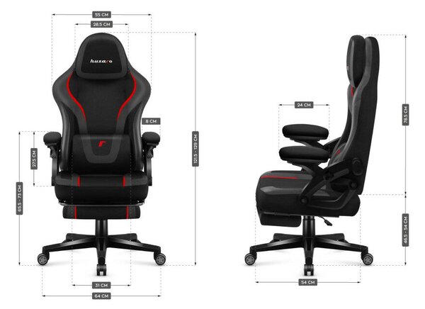 Gamer szék, szövet, lábtortóva, carbon, fekete