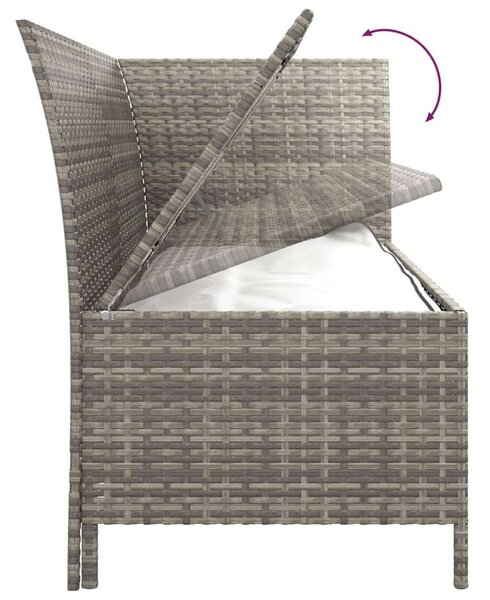 Polyrattan Kerti Ülőgarnitúra - 4 részes - Szürke