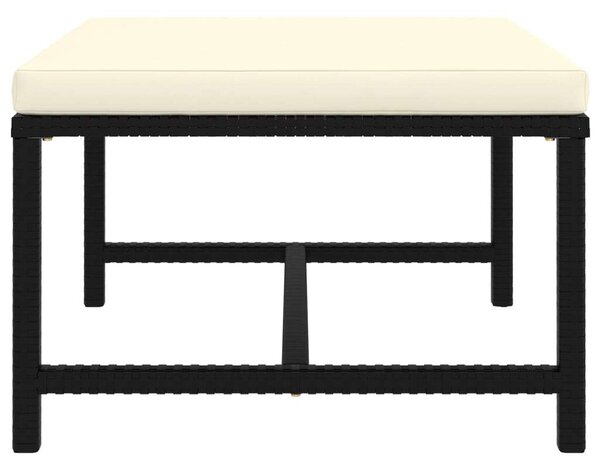 VidaXL Polyrattan Kerti Ülőgarnitúra - 6 részes - Fekete
