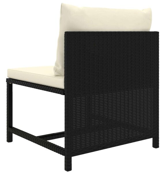 VidaXL Polyrattan Kerti Ülőgarnitúra - 6 részes - Fekete