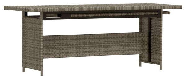 VidaXL 7 részes szürke polyrattan kerti ülőgarnitúra párnákkal