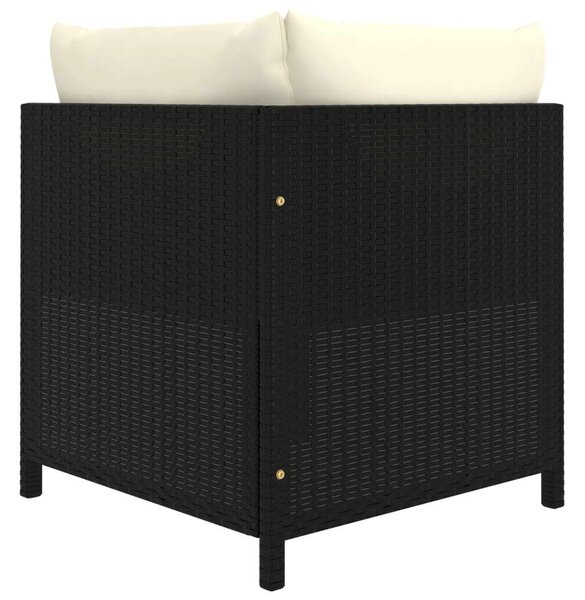 VidaXL Polyrattan Kerti Ülőgarnitúra - 6 részes - Fekete