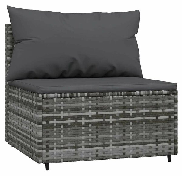 Polyrattan Kerti Ülőgarnitúra - 3 részes - Szürke