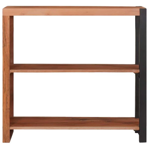 Könyvszekrény Barna, Fekete 80 x 30 x 75 cm Tömör Akácfa
