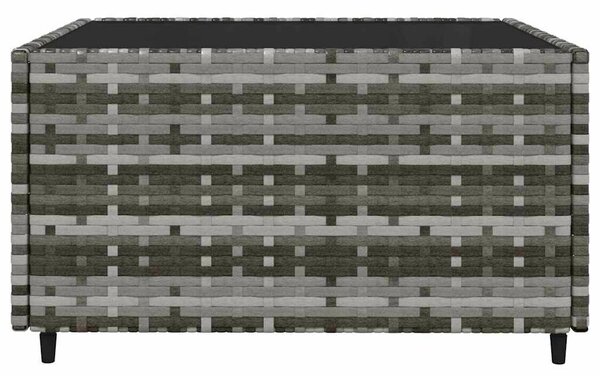 Polyrattan Kerti Ülőgarnitúra - 3 részes - Szürke