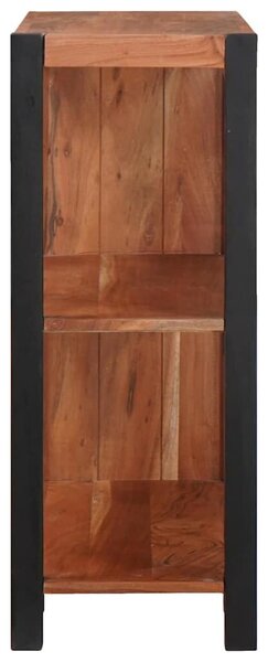 Könyvszekrény Barna, Fekete 80 x 30 x 75 cm Tömör Akácfa