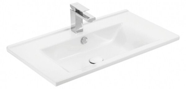 TMP IRON 75 álló fürdőszobabútor - Lava porcelán mosdóval - 76 x 46 cm