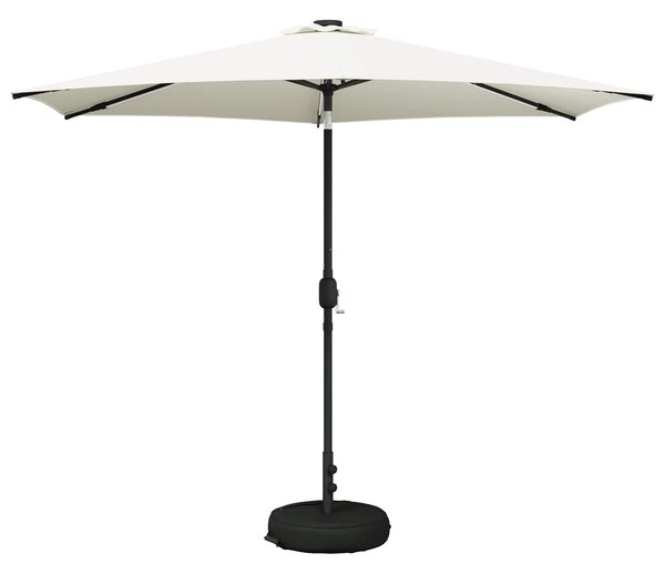 VidaXL Kerti napernyő LED világítással és talppal 300 x 300 cm