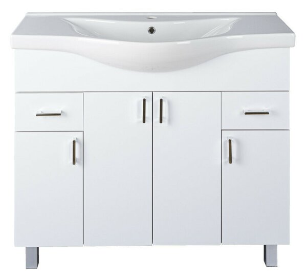 VivaStyle EKONOMIK 100 lábon álló fürdőszobabútor Sanovit ALBATROS 10100 mosdókagyló 99,5x46,5cm